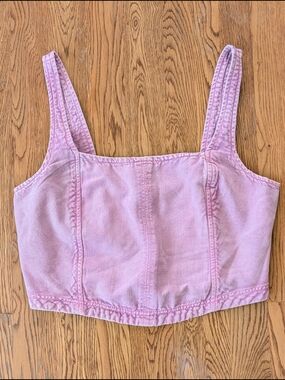 Pilcro Pink Cropped Tank Top